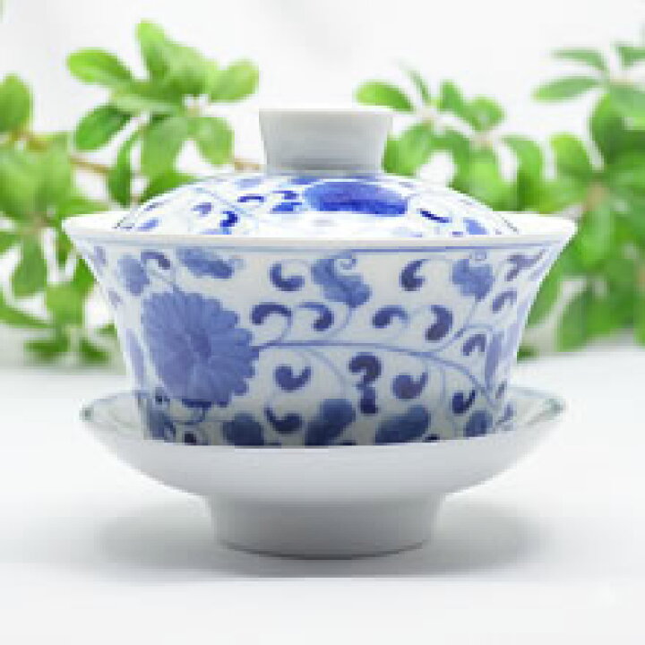 楽天市場 景徳鎮青花磁器 蓋碗 纏枝蓮130ml 天香茶行