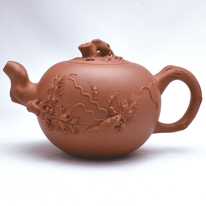 楽天市場】宜興紫砂壺 松鼠葡萄（王兆春）510ml : 天香茶行