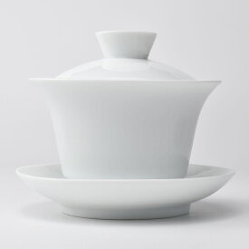 反口白蓋碗 140ml（満水180ml） 白磁の中国茶器