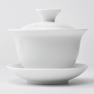 如初白蓋碗 100ml（満水140ml） 白磁の中国茶器