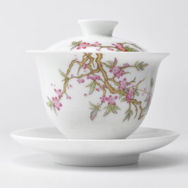 貼花蓋碗（桃花） 140ml（満水190ml）