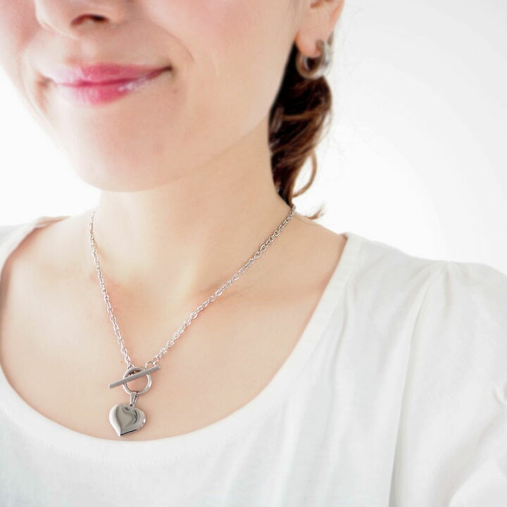 楽天市場】ステンレス製 ハート&マンテルネックレス アズキチェーン  