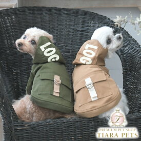 ロゴス LOGOS ミリタリー風ジャケット【小型犬 犬服 ウェア アウター ジャケット カジュアル】