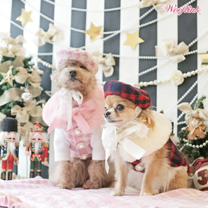 あすつく サイズ S M L Holiday Ready Beret Wooflink ウーフリンク 豪華 スパンコール ツイード ベレー帽 ペット用品 ペットグッズ 犬用品 犬用 犬服 ドッグウェア 小型犬 中型犬 Argentinospasion Com Ar