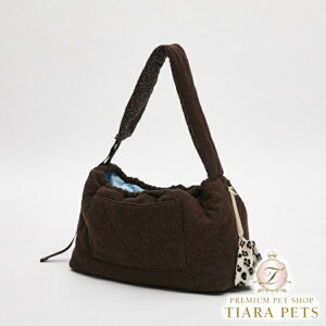 CXhbO louisdog Choco Brown Wool Sling Bagy^ p XO obO Zuz