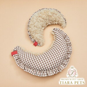 ���C�X�h�b�O louisdog Mocha Check Moon Pillow�y���^�� ���p �� �N�b�V���� �Z���u�z