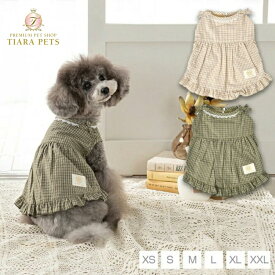 アントゥトゥ Un TouTou チェックリボンワンピ【小型犬 犬用 犬服 ワンピース スカート ドレス セレブ】