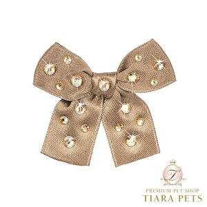 tH[ybcI[ For Pets Only Sunshine Bow Camel/Gold Hairclipy^ p wAANZT[ Nbv Zuz