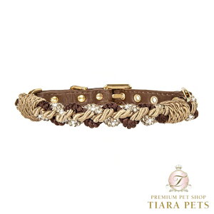 �t�H�[�y�b�c�I�����[ For Pets Only The Magic Island Collar Rope & Strass Choco�y���^���p ���p �J���[ ��� �Z���u�z