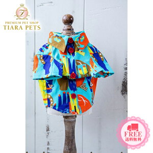 プエルト PUERTO アニマルハンド半袖シャツ by makumo textile(1/1h/2/2h/3)【小型犬 犬服 ウエア トップス カットソー Tシャツ セレブ】 送料無料