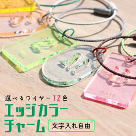 【限定クーポン発行中】 キーホルダー 名入れ エッジカラー イニシャル チャーム 推し レトロ 令和レトロ 文字入れ プレゼント 推し活グッズ 推し活 カラー アクキー 可愛い オタク オリジナル グッズ メンカラ メンバーカラー ライブ まとめ買い オーダー TICO ティコ