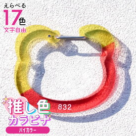 【限定クーポン発行中】 推し カラビナ ［バイカラー］ 名入れ 推し活グッズ ハート 星 丸 バイカラー カラビナ キーホルダー アクリル 推し活グッズ チーム名 記念品 プレゼント おしゃれ ガチャ ノベルティ 部活 アクキー かわいい グッズ まとめ買い オーダー TICO ティコ