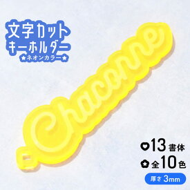 キーホルダー 名入れ 文字カット ホール 推し 文字入れ プレゼント 推し活グッズ 推し活 ネオンカラー アクキー 厚さ3mm ダイカット 可愛い オタク オリジナル グッズ カラー メンカラ メンバーカラー ライブ まとめ買い オーダー TICO ティコ