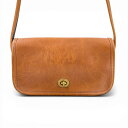 【中古】COACH ブラウン フルグレインレザー ショルダーバッグ オールドCOACH