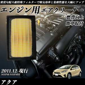 アクア NHP10 NHP10H エアフィルター エアクリーナー エアーフィルター エンジン 交換用 高品質 燃費改善 ticar