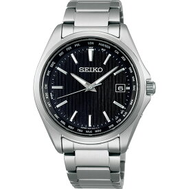 《SEIKO SELECTION》SBTM291 ワールドタイム チタン ソーラー電波 メンズ