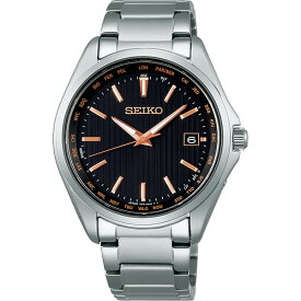 《SEIKO SELECTION》SBTM293 ワールドタイム チタン ソーラー電波 メンズ