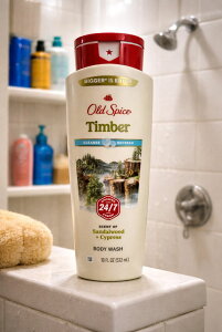 Old Spice �I�[���h�X�p�C�X �{�f�B�E�H�b�V�� �e�B���o�[ 532ml / 18 FL OZ TIMBER �{�f�B�\�[�v