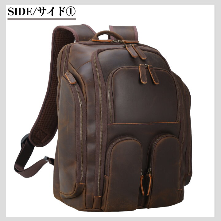 楽天市場】TIDING リュック 本革 リュックサック メンズ 25L 厚手牛革 