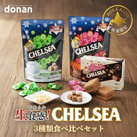 北海道 生食感チェルシー【3種セット(バタースカッチ味・ヨーグルトスカッチ味・キャラメルサンド)】道南食品 明治 北海道 お土産 おやつ お菓子 銘菓 ギフト プレゼント お取り寄せ ご当地 北海道限定