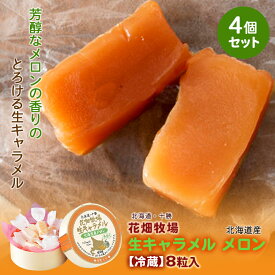 花畑牧場 生キャラメル【北海道産メロン】【8粒入×4箱】【冷蔵】北海道 お土産 キャラメル クリーム 生乳 水飴 ギフト プレゼント お取り寄せ 送料無料