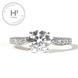 ティファニー TIFFANY&Co. ラウンド ブリリアント エンゲージメント リング ダイヤモンド プラチナ バンド ティファニー ハーモニー リング 指輪 Pt950 婚約指輪　エンゲージリング