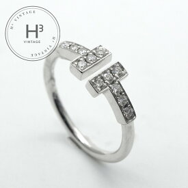 ティファニー TIFFANY&Co. ダイヤモンド ワイヤー リング ホワイトゴールド ティファニー T リング 指輪 K18WG ホワイトゴールド