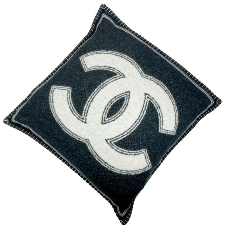 楽天市場】シャネル CHANEL ウール ブラック ホワイト ココマーク ロゴ 