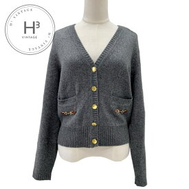 グッチ GUCCI カーディガン ホースビット付き カシミヤ グレー ギフトプレゼント 送料無料