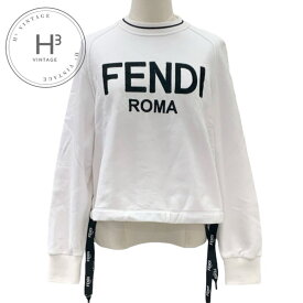 フェンディ FENDI トップス トレーナー スウェット 20AW ロゴ 長袖 裏起毛 コットン ホワイト ギフトプレゼント 送料無料