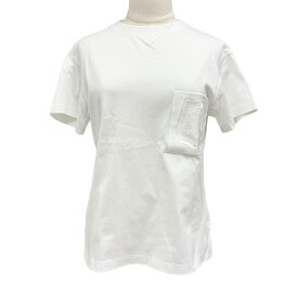 エルメス HERMES トップス Tシャツ 半袖 コットン ポケット 刺繍 ホワイト ギフト プレゼント 送料無料