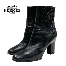 エルメス HERMES ブーツ ショートブーツ 靴 シューズ エクスリブリス レザー ブラック 黒 ギフト プレゼント 送料無料