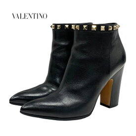 ヴァレンティノ VALENTINO ブーツ ショートブーツ 靴 シューズ ロックスタッズ レザー ブラック 黒 ギフト プレゼント 送料無料