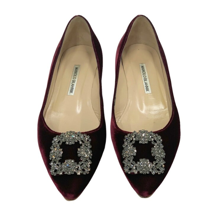 楽天市場】マノロブラニク MANOLO BLAHNIK ハンギシ フラットパンプス 