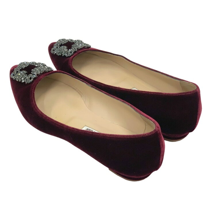 楽天市場】マノロブラニク MANOLO BLAHNIK ハンギシ フラットパンプス 