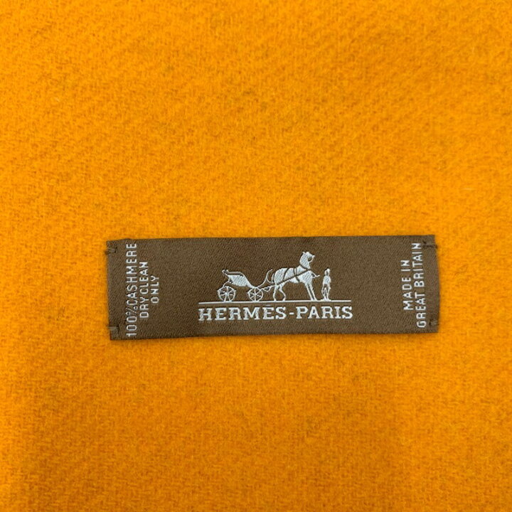 楽天市場】エルメス HERMES マフラー ストール カシミヤ オレンジ 