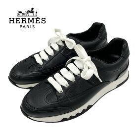 エルメス HERMES トレイル スニーカー 靴 シューズ Hロゴ レザー ブラック 黒 ギフト プレゼント 送料無料