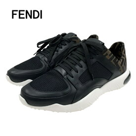 フェンディ FENDI スニーカー 靴 シューズ ズッカ ロゴ ファブリック レザー ブラック ブラウン メンズ ギフト プレゼント 送料無料