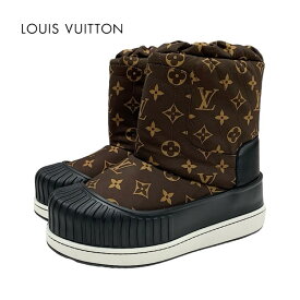 ルイヴィトン LOUIS VUITTON ポーラーライン モノグラム ブーツ ショートブーツ アンクルブーツ スノーブーツ 靴 シューズ ナイロン ブラウン ギフト プレゼント 送料無料