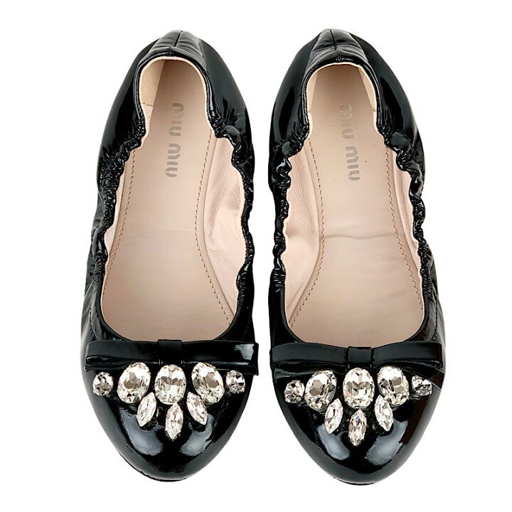 楽天市場】ミュウミュウ MIUMIU フラットシューズ 靴 シューズ 