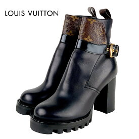 ルイヴィトン LOUIS VUITTON スタートレイルライン モノグラム ブーツ ショートブーツ 靴 シューズ レザー ブラック ブラウン アンクルブーツ ベルト