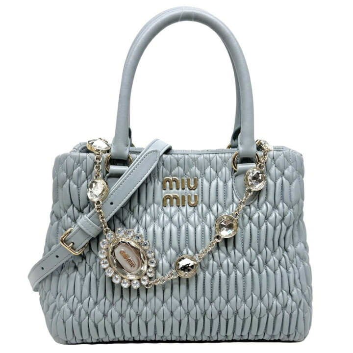 楽天市場】ミュウミュウ MIUMIU ナッパクリスタル マテラッセ バッグ 