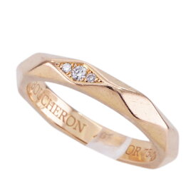 ブシュロン BOUCHERON facette ファセット 3ダイヤモンド リング ミディアム リング 指輪 ファセットリング ダイヤリング 結婚指輪 マリッジリング ピンクゴールド