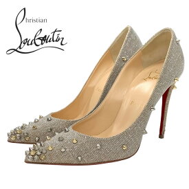 クリスチャンルブタン Christian Louboutin パンプス パーティーシューズ 靴 シューズ スパイク スタッズ ラメ ファブリック シルバー ゴールド ギフト プレゼント 送料無料