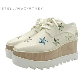 未使用 ステラマッカートニー STELLA McCARTNEY エリス スニーカー 靴 シューズ 厚底 スター ラインストーン プラットフォーム レザー ベージュ ギフト プレゼント 送料無料