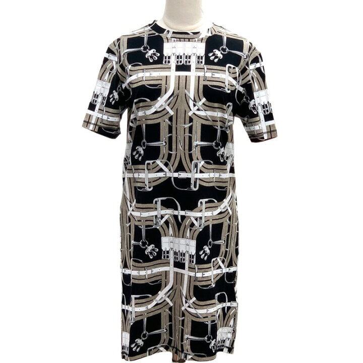 楽天市場】エルメス HERMES ワンピース コットン ブラウン ブラック  