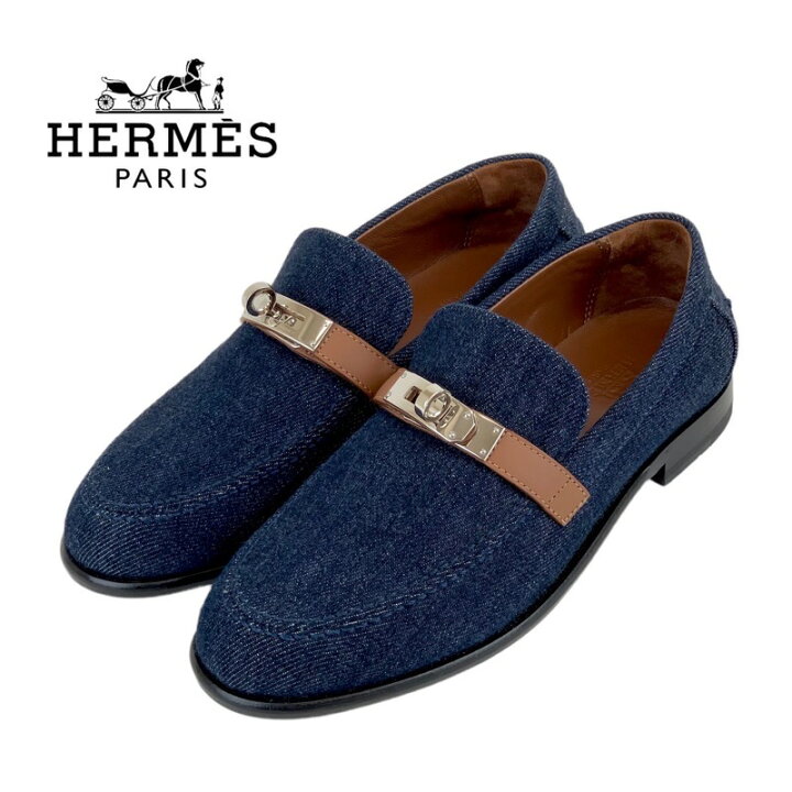 楽天市場】エルメス HERMES ローファー 革靴 靴 シューズ デニム 
