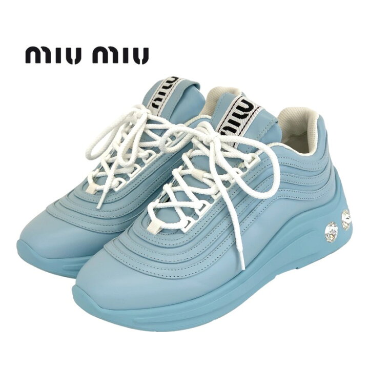 楽天市場】ミュウミュウ MIUMIU スニーカー 靴 シューズ レザー ライト  