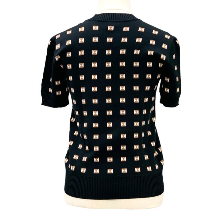 楽天市場】エルメス HERMES トップス シルク ブラック 総柄 半袖  