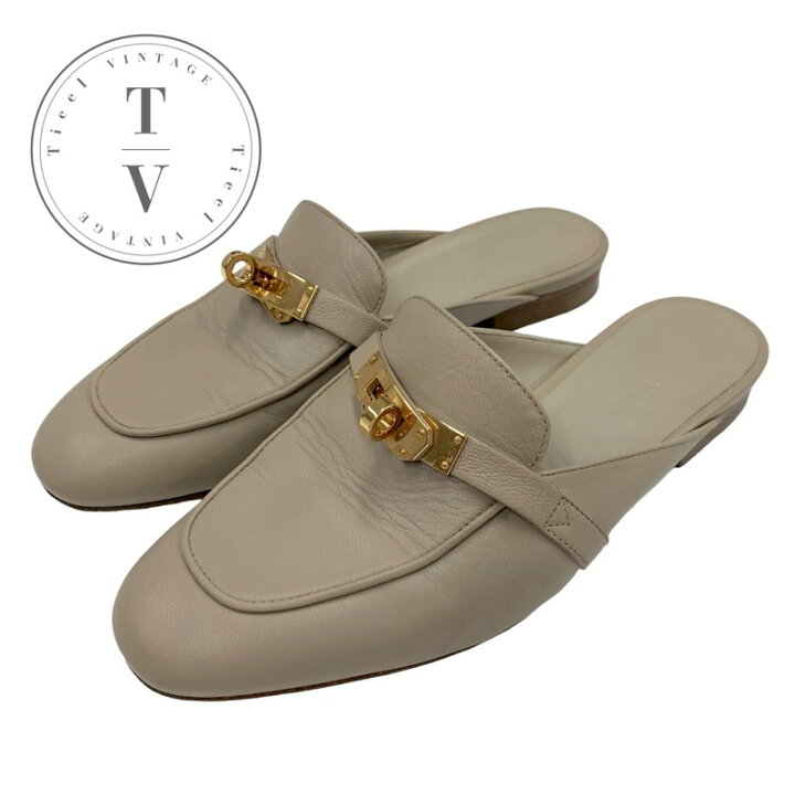 楽天市場】エルメス HERMES オズ フラットシューズ 靴 シューズ レザー  